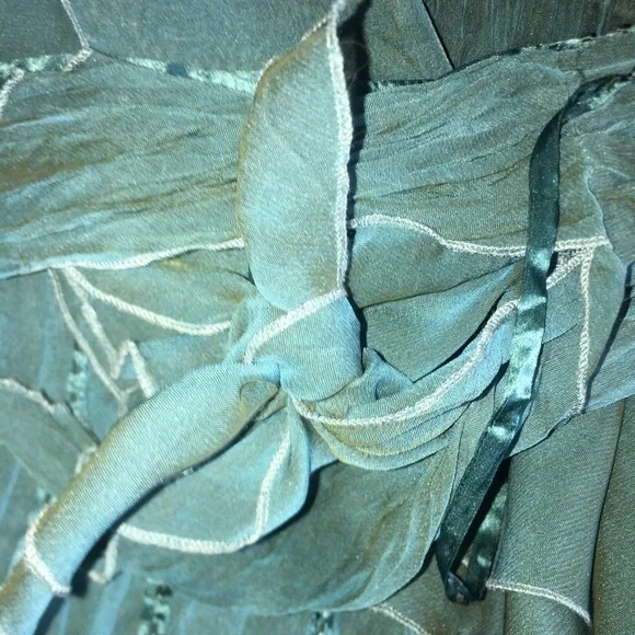 Andrea‎ Rosati Teal Fitted V Neck Blouse L EUC - Picture 9 of 11